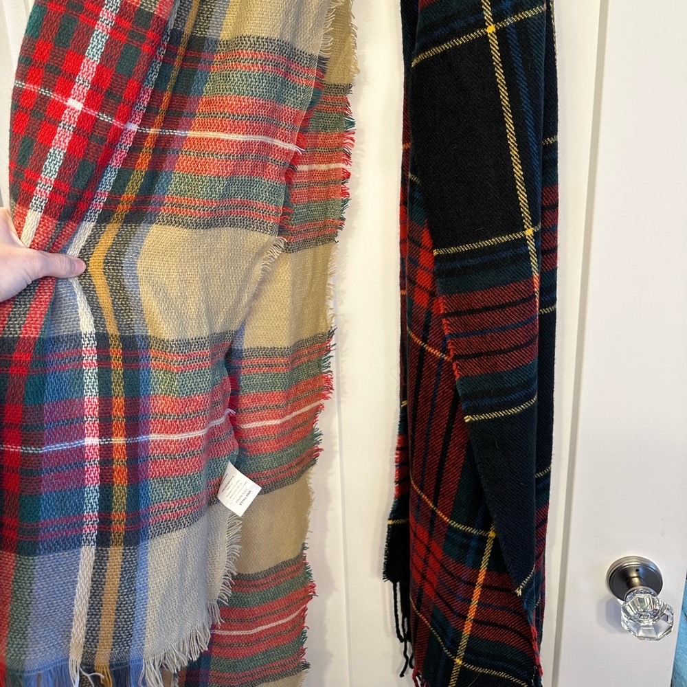 Plaid Patterned Scarves long - image 2